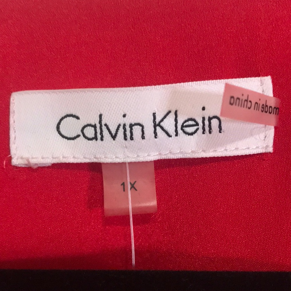 NWOT Calvin Klein Red Women’s Shirt 1X - Picture 10 of 11